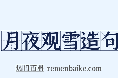 月夜观雪造句是什么意思的图片